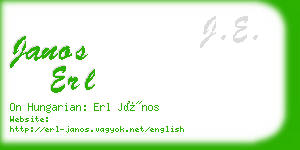 janos erl business card